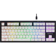 Клавиатура проводная Defender Harpie GK-401 USB, проводная, черный/белый 45401