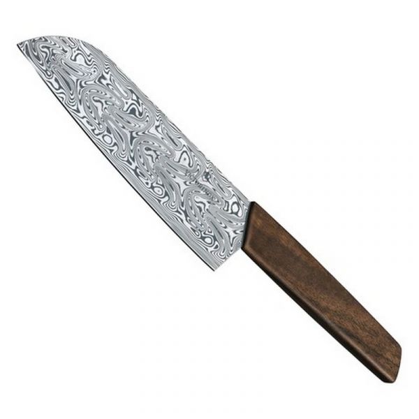 Кухонный нож Victorinox Swiss Modern Santoku Damast 6.9050.17j20 для мяса и рыбы